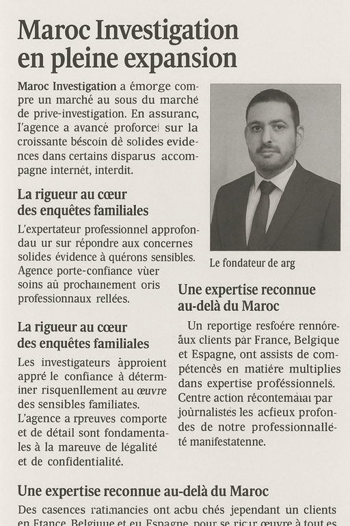 La montée en puissance des détectives privés marocains